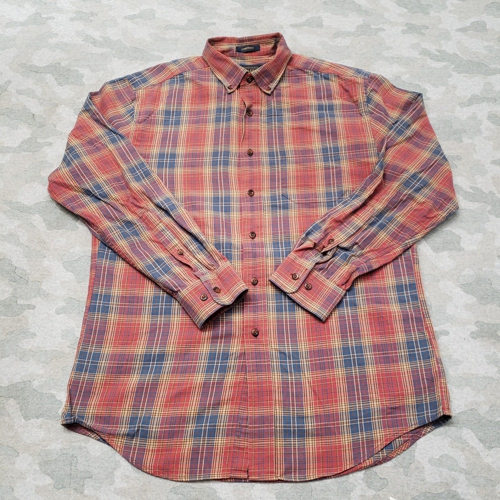 Pendleton Shirt Mens Medium Red Somerset Long Sleeve Button-Up